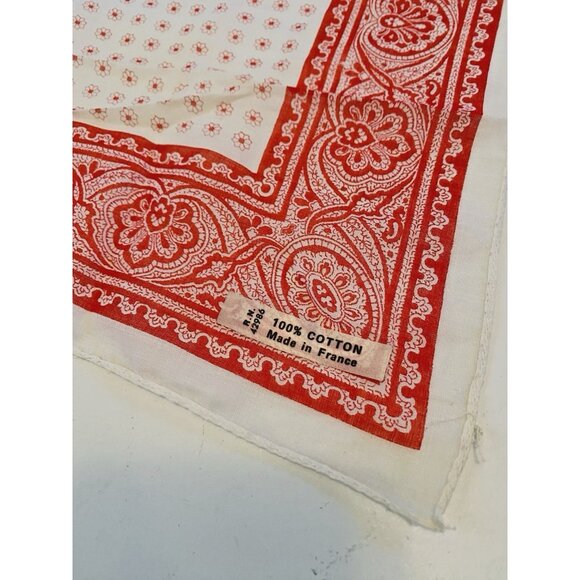 Vintage Yves Saint Laurent 18" Handkerchief Scarf YSL Floral Neckerchief Bandana - Picture 4 of 13